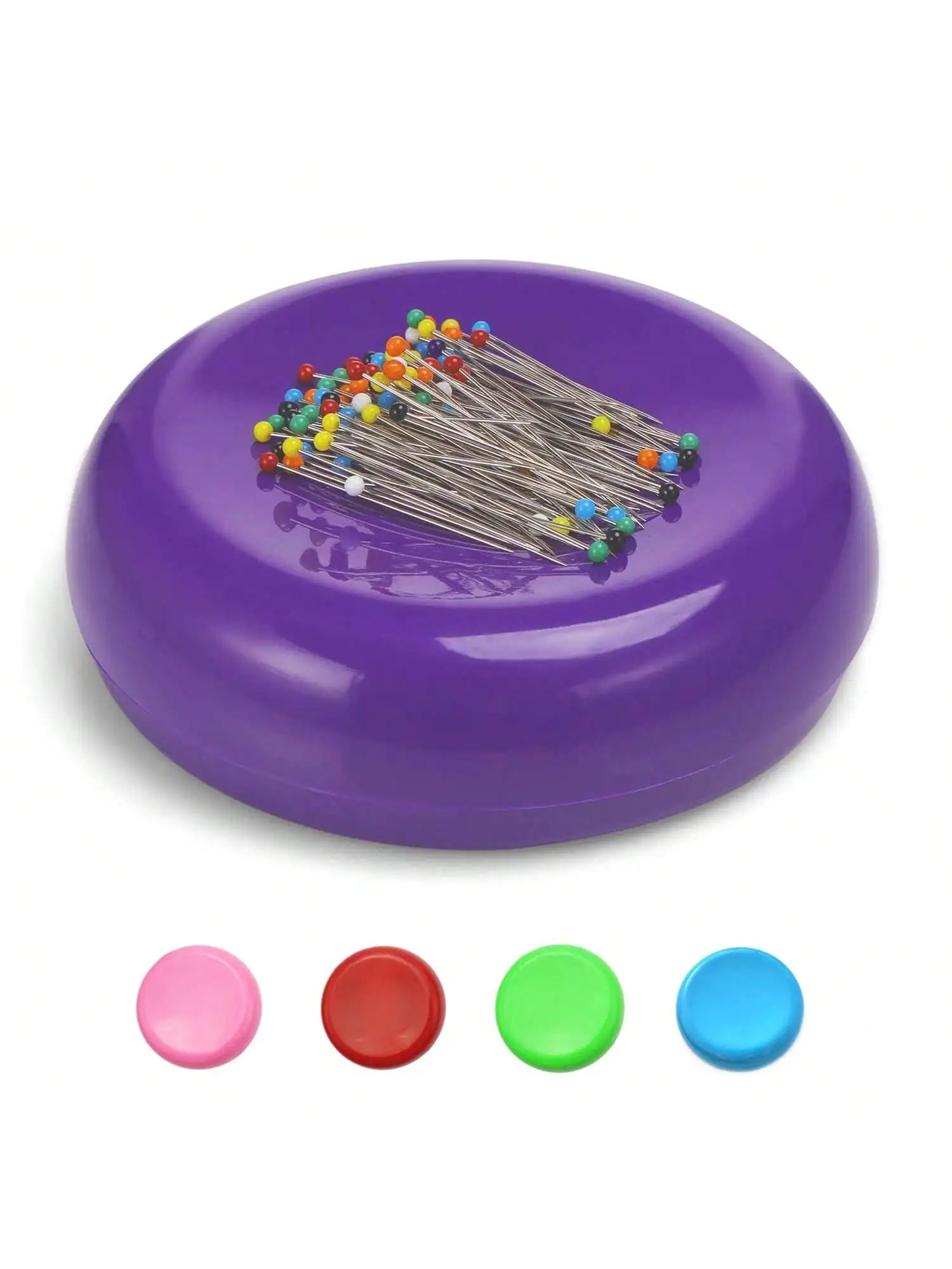 Sewing Gauge Ruler - 1PCS Magnetic Pin Cushion, Round Plastic