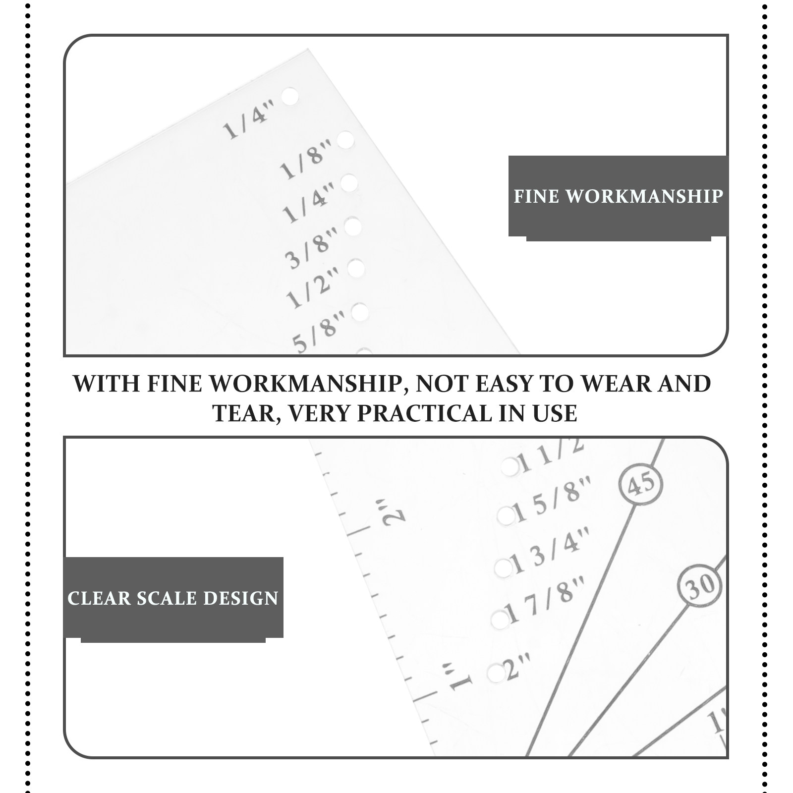 1 set Seam Plastic DIY Patchwo - Sewing Gauge Ruler 评论和价格