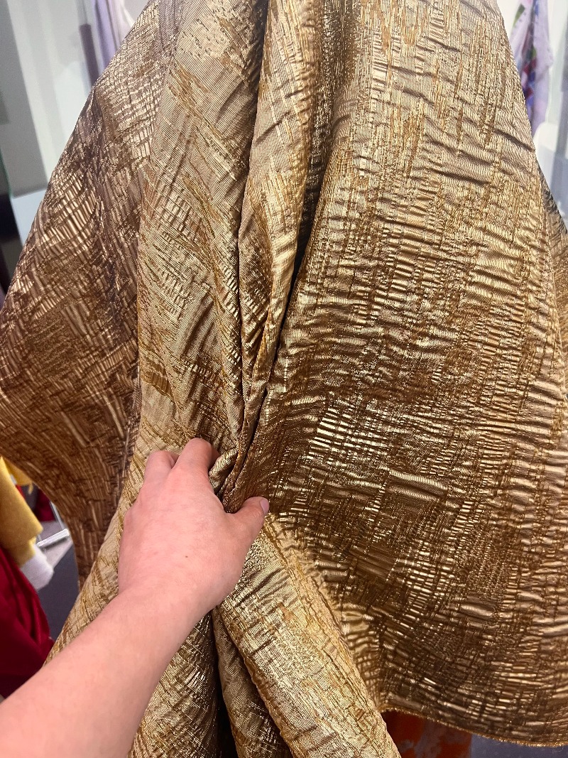Bronze Brown Textured Irregula - Vintage Sewing Textile 评论和价格